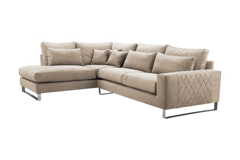 3-seters Hjørnesofa - Beige - Møbler - Sofaer - Sofa med sjeselong