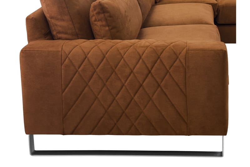 3-seters Hjørnesofa - Brun - Møbler - Sofaer - Sofa med sjeselong