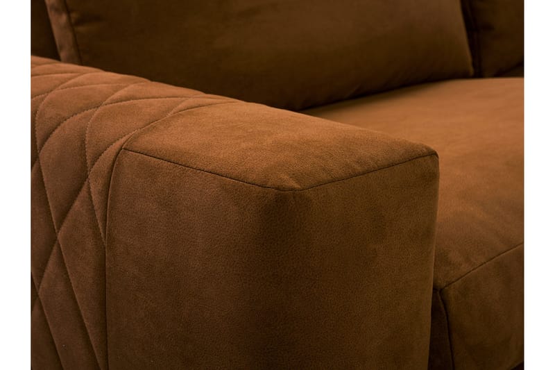 3-seters Hjørnesofa - Brun - Møbler - Sofaer - Sofa med sjeselong