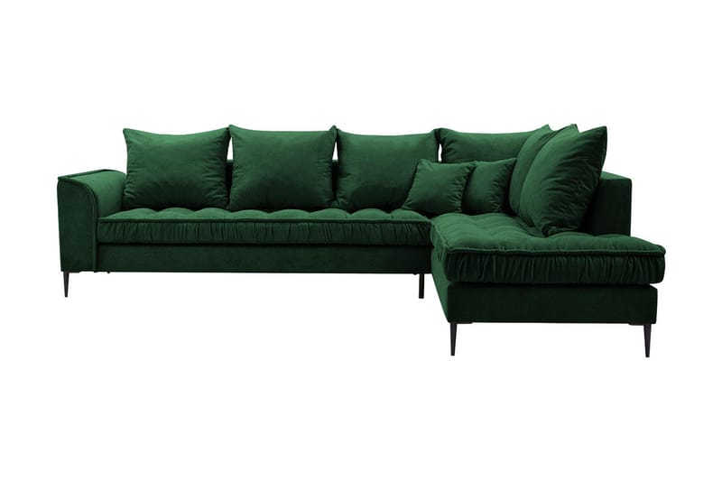 3-seters Hjørnesofa - Grønn - Møbler - Sofaer - Sofa med sjeselong