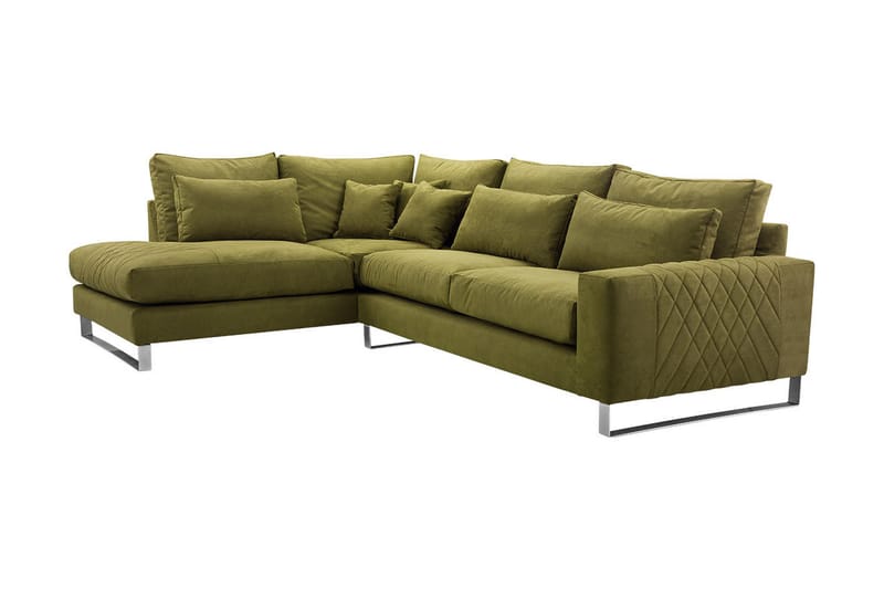 3-seters Hjørnesofa - Grønn - Møbler - Sofaer - Sofa med sjeselong