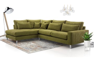 3-seters Hjørnesofa - Grønn - Møbler - Sofaer - Sofa med sjeselong