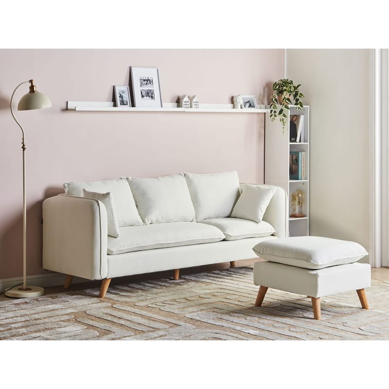 3-seters sofa Dalvik - Hvit, brun - Møbler - Sofaer - Hjørnesofa