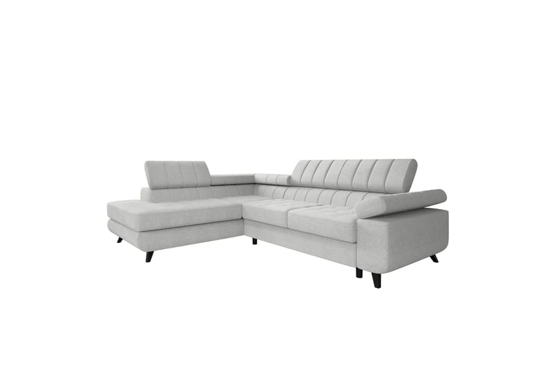 Amshyttan Sofa med Sjeselong 3-seter, Lys grå