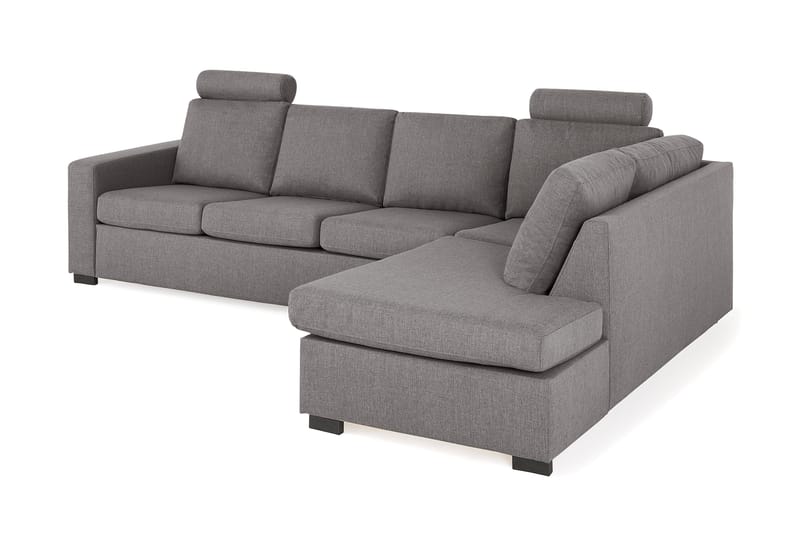 Crazy Limited Edition 4-seters Høyrevendt L-formet Sjeselongsofa i Stoff - Grå - Møbler - Sofaer - Sofa med sjeselong - 4 seters sofa med divan