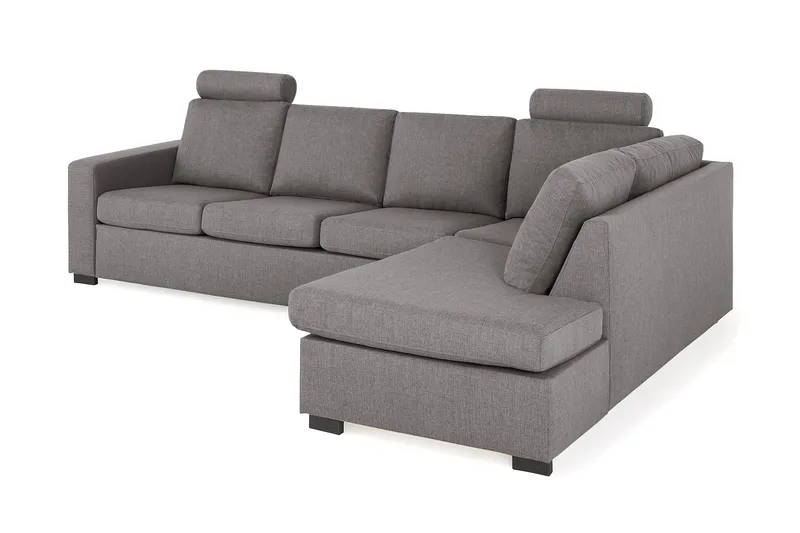 Crazy Limited Edition 4-seters Høyrevendt L-formet Sjeselongsofa i Stoff - Grå - Møbler - Sofaer - Sofa med sjeselong - 4 seters sofa med divan