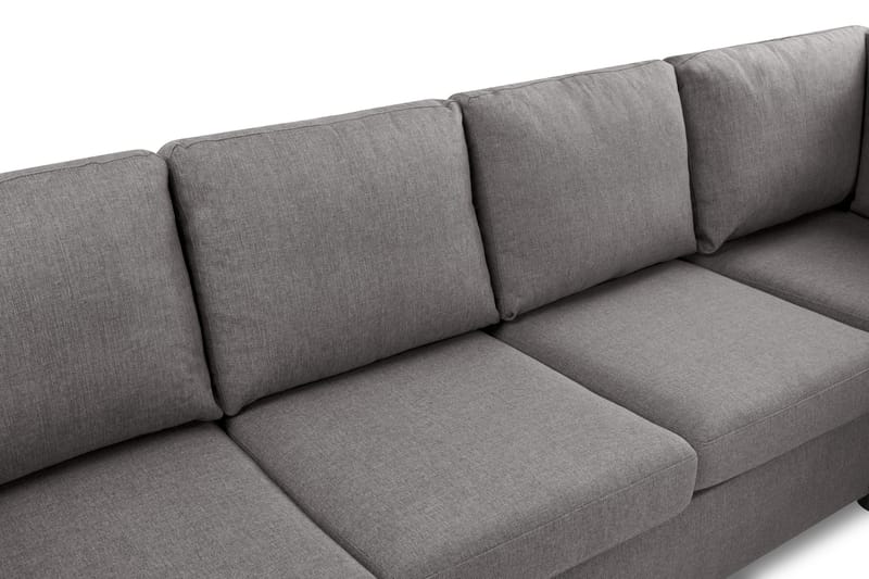 Crazy Limited Edition 4-seters Høyrevendt L-formet Sjeselongsofa i Stoff - Grå - Møbler - Sofaer - Sofa med sjeselong - 4 seters sofa med divan