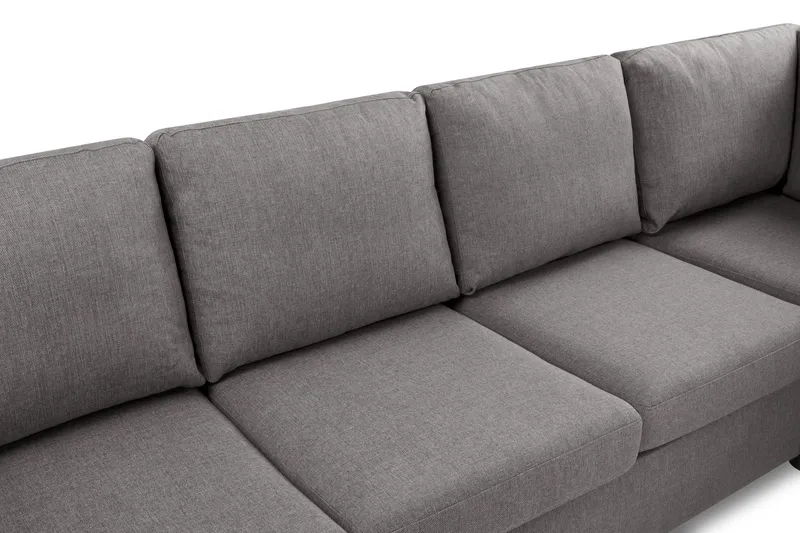 Crazy Limited Edition 4-seters Høyrevendt L-formet Sjeselongsofa i Stoff - Grå - Møbler - Sofaer - Sofa med sjeselong - 4 seters sofa med divan