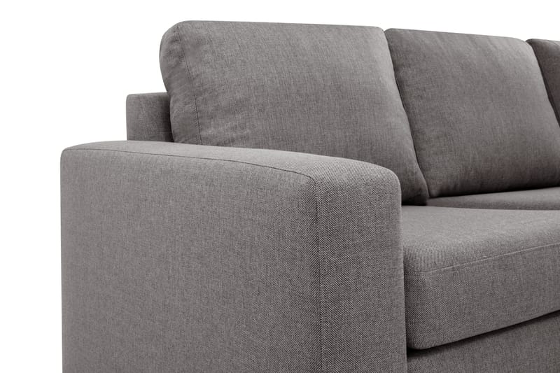 Crazy Limited Edition 4-seters Høyrevendt L-formet Sjeselongsofa i Stoff - Grå - Møbler - Sofaer - Sofa med sjeselong - 4 seters sofa med divan