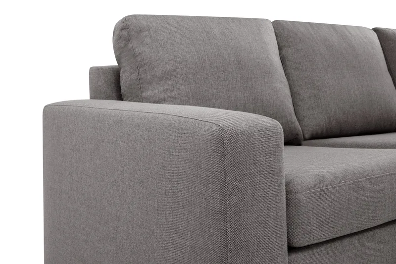 Crazy Limited Edition 4-seters Høyrevendt L-formet Sjeselongsofa i Stoff - Grå - Møbler - Sofaer - Sofa med sjeselong - 4 seters sofa med divan