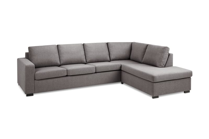 Crazy Limited Edition 4-seters Høyrevendt L-formet Sjeselongsofa i Stoff - Grå - Møbler - Sofaer - Sofa med sjeselong