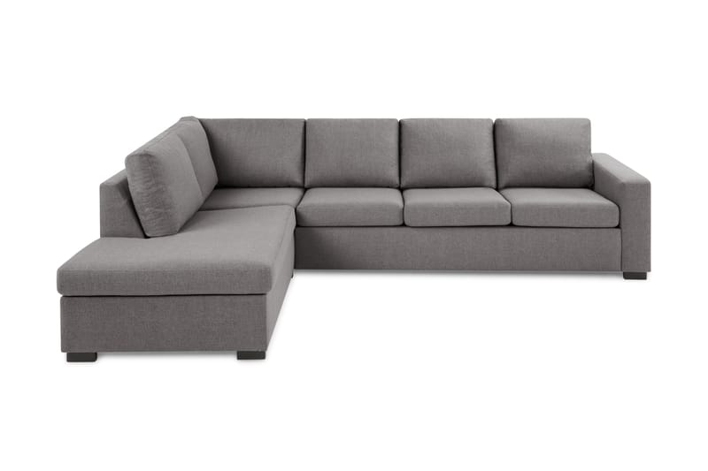 Crazy Limited Edition 4-seters Venstrevendt L-formet Dyp Sjeselongsofa i Stoff - Grå - Møbler - Sofaer - Sofa med sjeselong