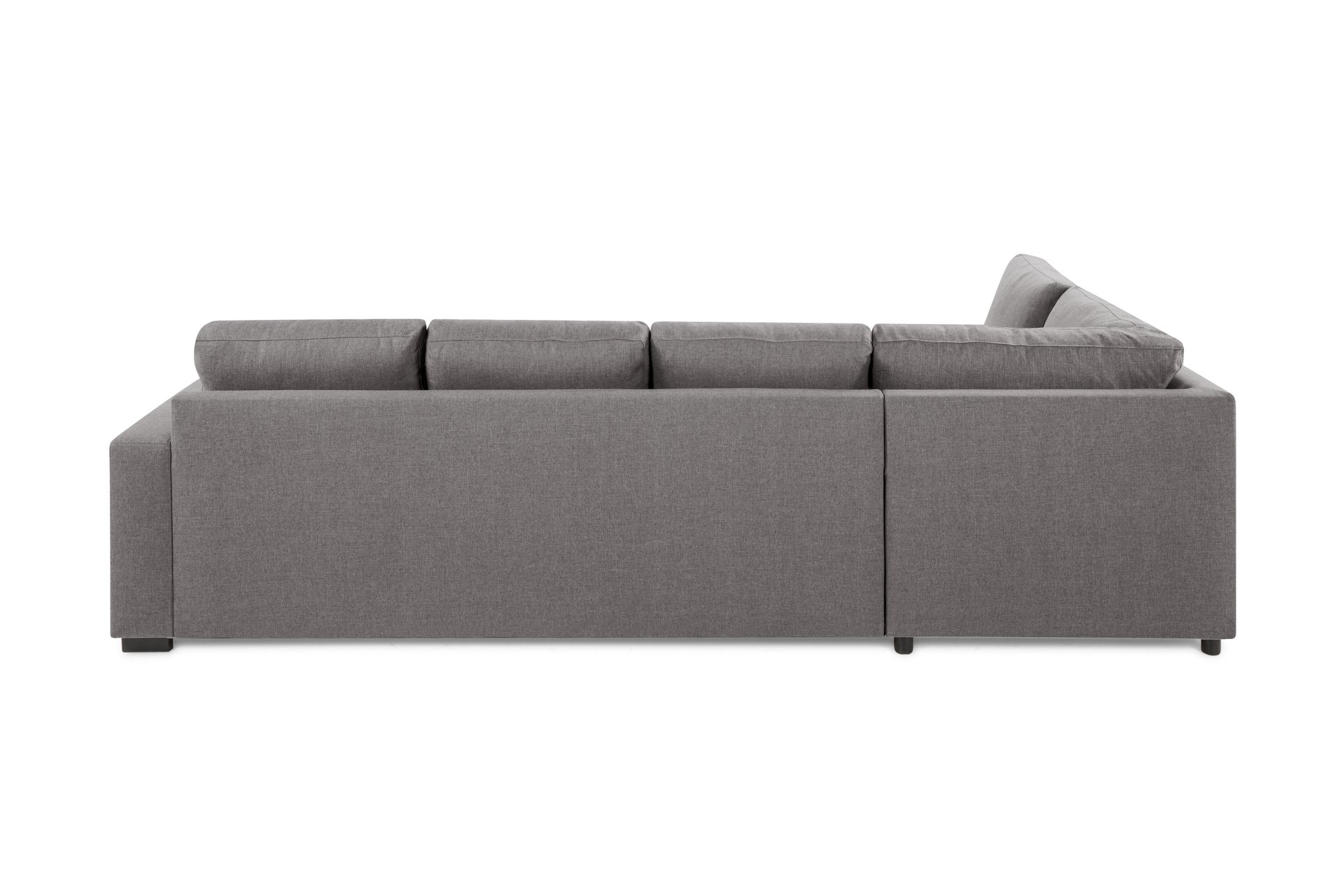 Crazy Limited Edition 4-seters Venstrevendt L-formet Dyp Sjeselongsofa i Stoff - Grå - Møbler - Sofaer - Sofa med sjeselong