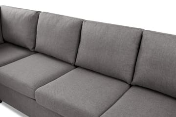 Crazy Limited Edition 4-seters Venstrevendt L-formet Dyp Sjeselongsofa i Stoff - Grå - Møbler - Sofaer - Sofa med sjeselong