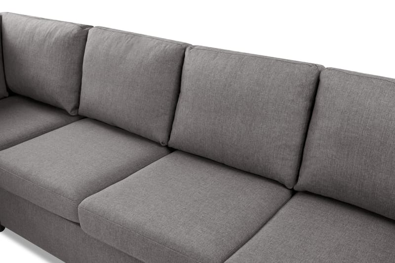 Crazy Limited Edition 4-seters Venstrevendt L-formet Dyp Sjeselongsofa i Stoff - Grå - Møbler - Sofaer - Sofa med sjeselong