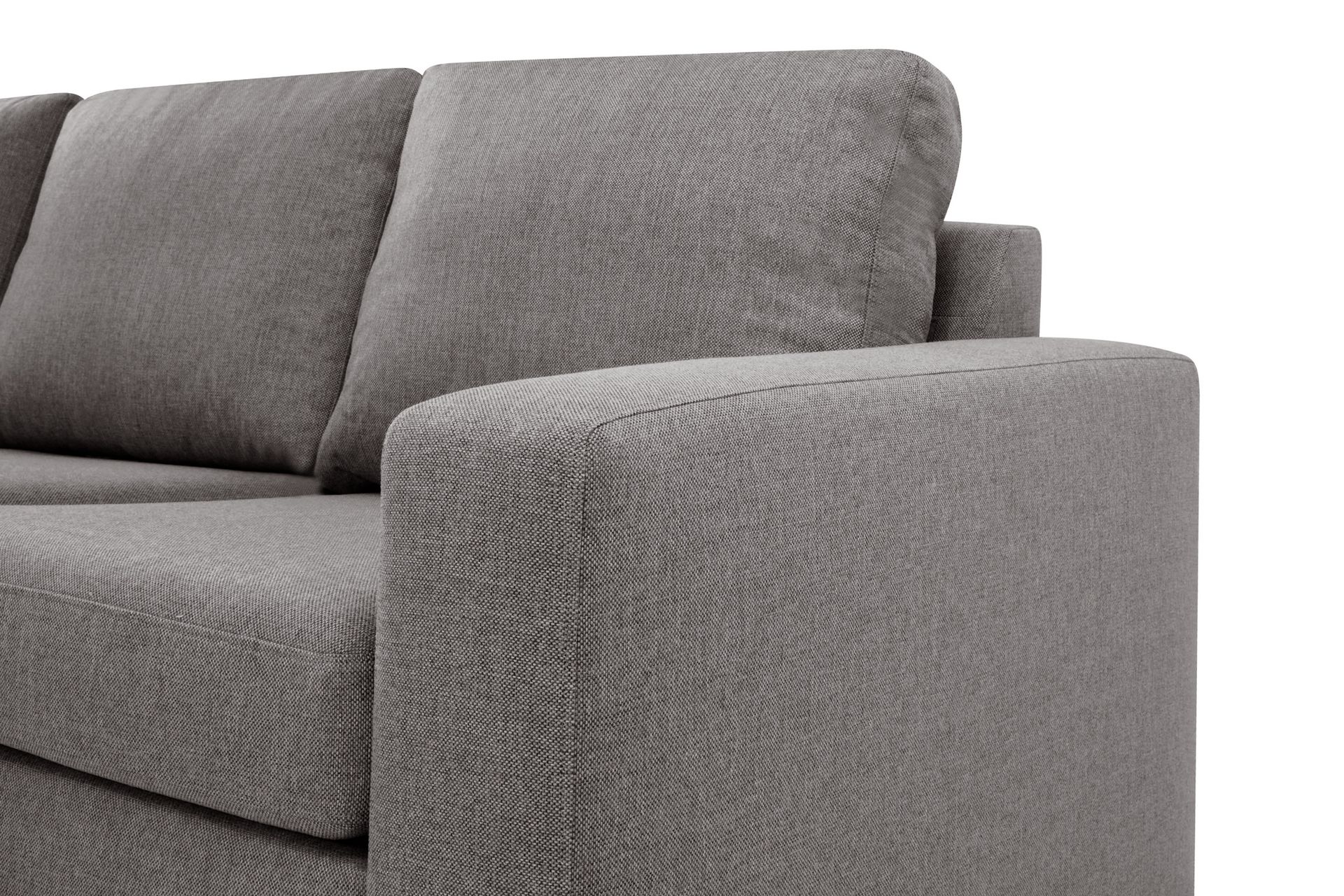 Crazy Limited Edition 4-seters Venstrevendt L-formet Dyp Sjeselongsofa i Stoff - Grå - Møbler - Sofaer - Sofa med sjeselong
