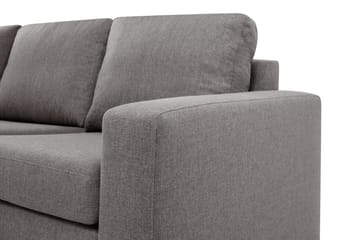 Crazy Limited Edition 4-seters Venstrevendt L-formet Dyp Sjeselongsofa i Stoff - Grå - Møbler - Sofaer - Sofa med sjeselong