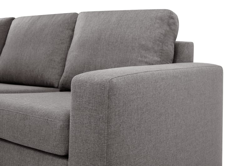 Crazy Limited Edition 4-seters Venstrevendt L-formet Dyp Sjeselongsofa i Stoff - Grå - Møbler - Sofaer - Sofa med sjeselong