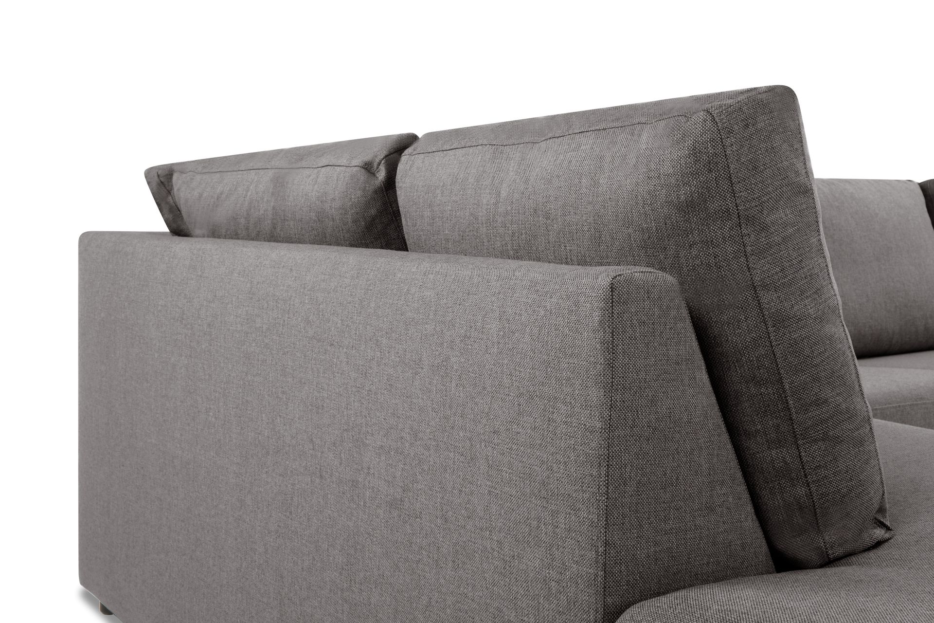 Crazy Limited Edition 4-seters Venstrevendt L-formet Dyp Sjeselongsofa i Stoff - Grå - Møbler - Sofaer - Sofa med sjeselong