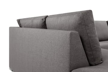 Crazy Limited Edition 4-seters Venstrevendt L-formet Dyp Sjeselongsofa i Stoff - Grå - Møbler - Sofaer - Sofa med sjeselong