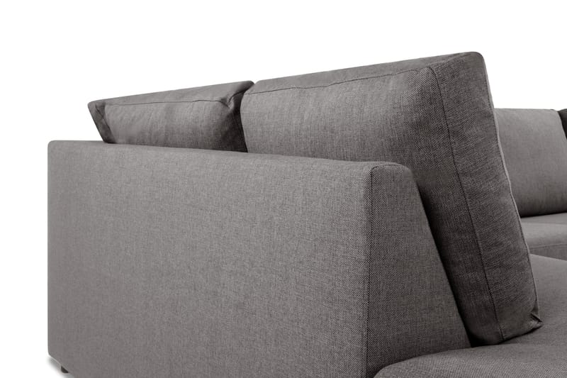 Crazy Limited Edition 4-seters Venstrevendt L-formet Dyp Sjeselongsofa i Stoff - Grå - Møbler - Sofaer - Sofa med sjeselong