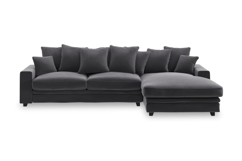 Cricklade 3-seter Sofa Høyre - Mørkegrå - Sofa med sjeselong - 3 seters sofa med divan