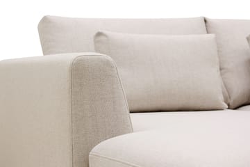 Florenz 3-seters Venstrevendt L-formet Sjeselongsofa i Stoff - Beige - Møbler - Sofaer - Sofa med sjeselong - 3 seters sofa med divan