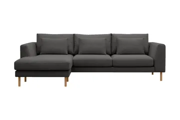Florenz 3-seters Venstrevendt L-formet Sjeselongsofa i Stoff