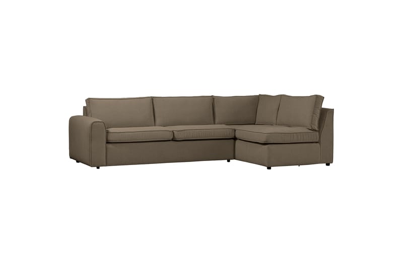 Freek Sofa med Sjeselong 3-seter - Mørk Sand - Sofa med sjeselong - 3 seters sofa med divan