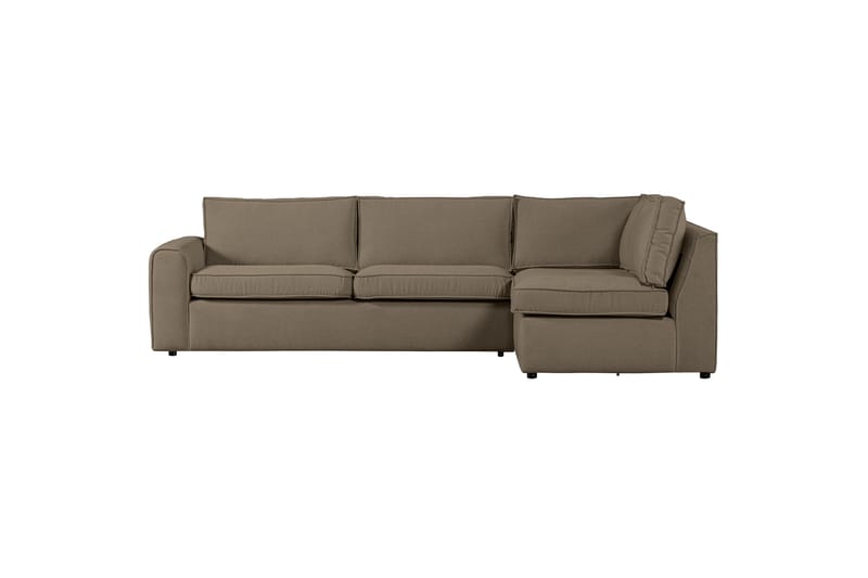 Freek Sofa med Sjeselong 3-seter - Mørk Sand - Sofa med sjeselong - 3 seters sofa med divan