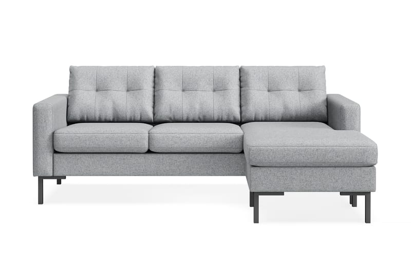 Frillestad 3-seters Høyrevendt L-formet Divansofa i Stoff - Grå - Møbler - Sofaer - Sofa med sjeselong - 3 seters sofa med divan