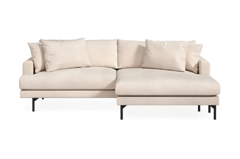 Menard 4-seters Høyrevendt L-formet Divansofa i Manchester, Beige