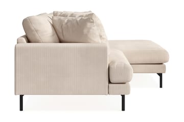 Menard 4-seters Høyrevendt L-formet Divansofa i Manchester - Beige - Møbler - Sofaer - Sofa med sjeselong