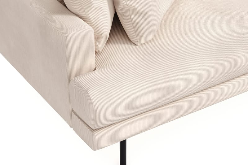 Menard 4-seters Høyrevendt L-formet Divansofa i Manchester - Beige - Møbler - Sofaer - Sofa med sjeselong - 4 seters sofa med divan