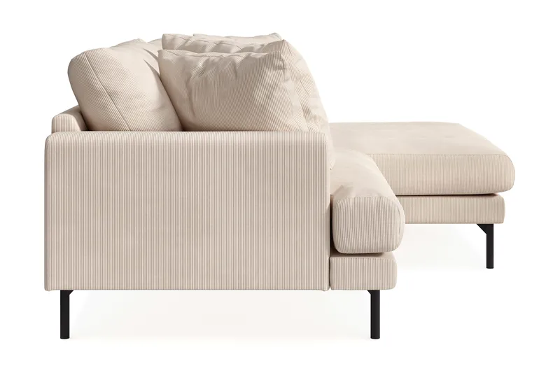 Menard 4-seters Høyrevendt L-formet Divansofa i Manchester - Beige - Møbler - Sofaer - Sofa med sjeselong - 4 seters sofa med divan