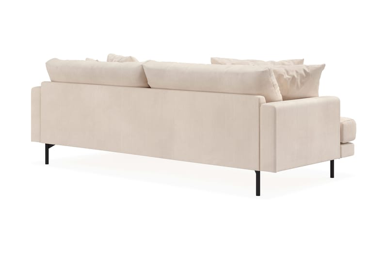 Menard 4-seters Høyrevendt L-formet Divansofa i Manchester - Beige - Møbler - Sofaer - Sofa med sjeselong - 4 seters sofa med divan