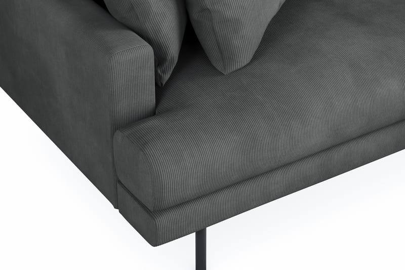Menard 4-seters Høyrevendt L-formet Divansofa i Manchester - Grå - Møbler - Sofaer - Sofa med sjeselong - 4 seters sofa med divan