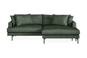 Menard 4-seters Høyrevendt L-formet Divansofa i Manchester - Grønn - Møbler - Sofaer - Sofa med sjeselong