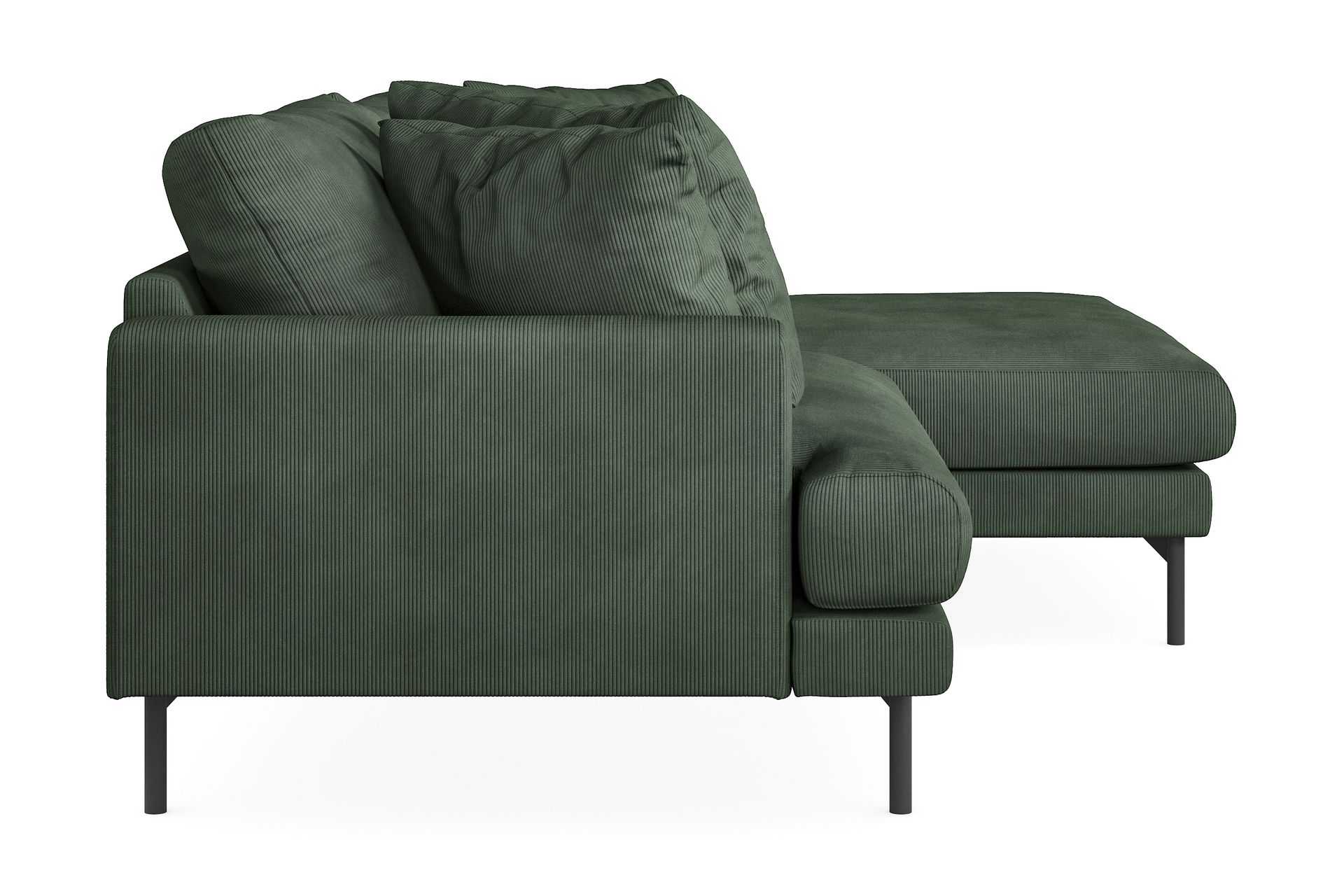Menard 4-seters Høyrevendt L-formet Divansofa i Manchester - Grønn - Møbler - Sofaer - Sofa med sjeselong