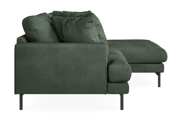 Menard 4-seters Høyrevendt L-formet Divansofa i Manchester - Grønn - Møbler - Sofaer - Sofa med sjeselong