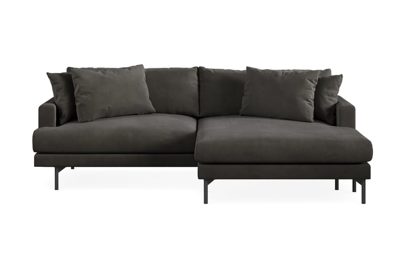 Menard 4-seters Høyrevendt L-formet Divansofa i Manchester - Mørk grå - Møbler - Sofaer - Sofa med sjeselong