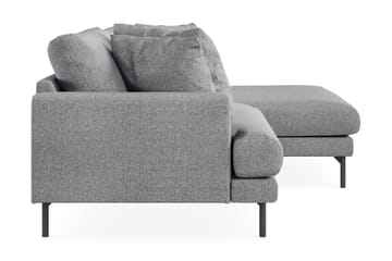 Menard 4-seters Høyrevendt L-formet Divansofa i Stoff - Grå - Møbler - Sofaer - Sofa med sjeselong