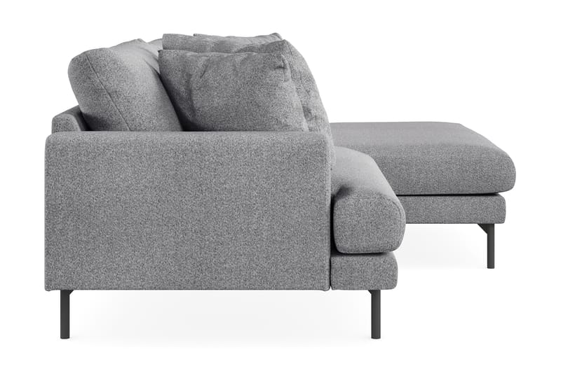 Menard 4-seters Høyrevendt L-formet Divansofa i Stoff - Grå - Møbler - Sofaer - Sofa med sjeselong
