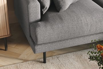 Menard 4-seters Høyrevendt L-formet Divansofa i Stoff - Grå - Møbler - Sofaer - Sofa med sjeselong