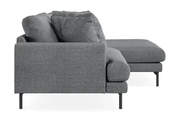 Menard 4-seters Høyrevendt L-formet Divansofa i Stoff - Mørk grå - Møbler - Sofaer - Sofa med sjeselong - 4 seters sofa med divan