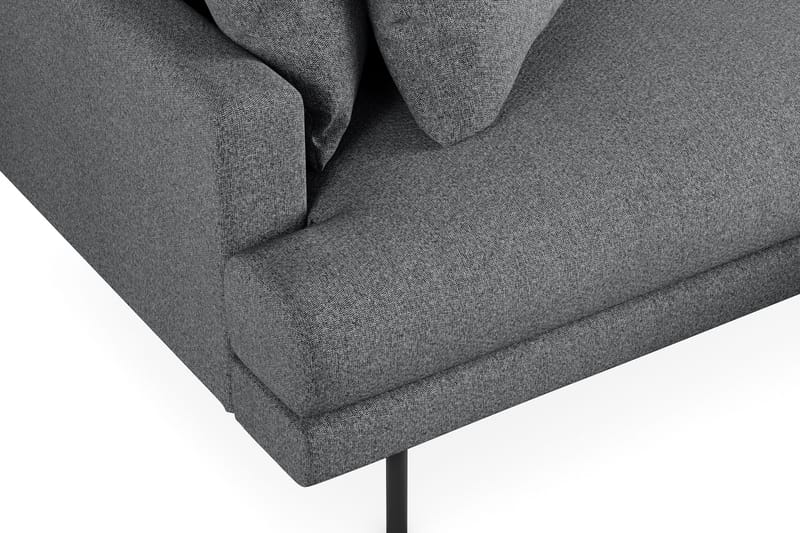 Menard 4-seters Høyrevendt L-formet Divansofa i Stoff - Mørk grå - Møbler - Sofaer - Sofa med sjeselong - 4 seters sofa med divan