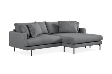 Menard 4-seters Høyrevendt L-formet Divansofa i Stoff - Mørk grå - Møbler - Sofaer - Sofa med sjeselong - 4 seters sofa med divan