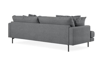 Menard 4-seters Høyrevendt L-formet Divansofa i Stoff - Mørk grå - Møbler - Sofaer - Sofa med sjeselong