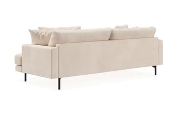 Menard 4-seters Venstrevendt L-formet Divansofa i Manchester - Beige - Møbler - Sofaer - Sofa med sjeselong