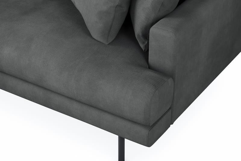 Menard 4-seters Venstrevendt L-formet Divansofa i Manchester - Grå - Møbler - Sofaer - Sofa med sjeselong - 4 seters sofa med divan